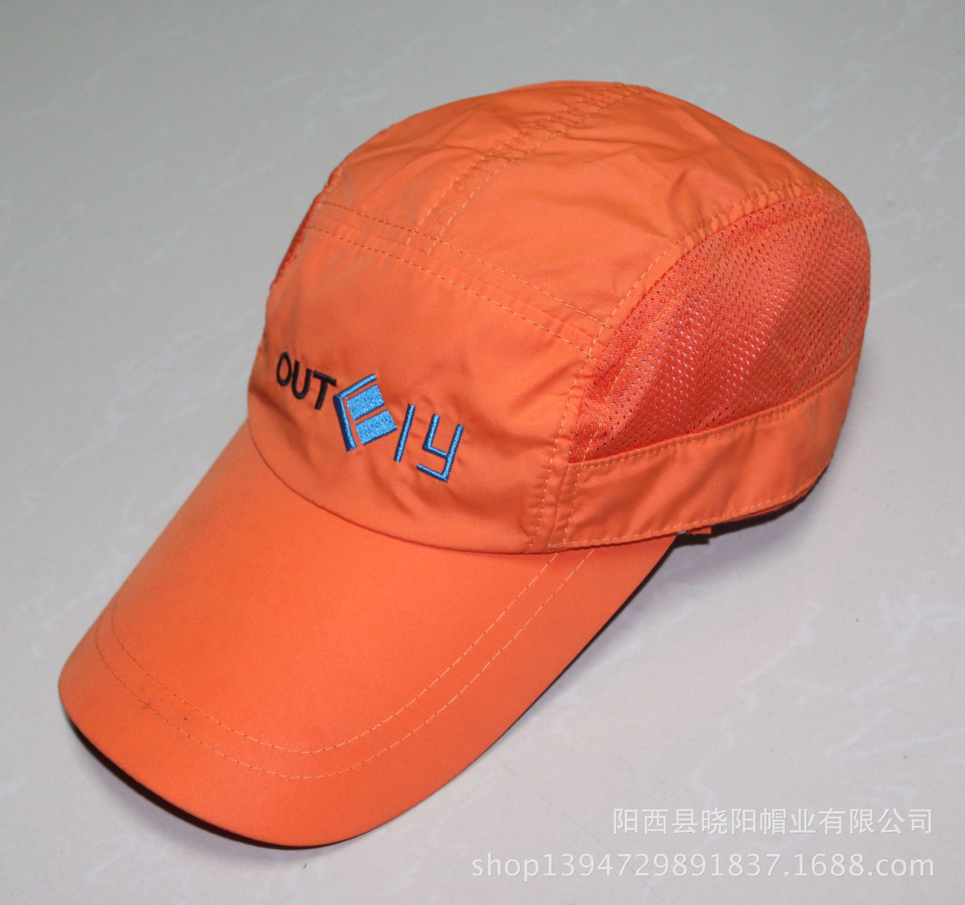 供应帽子批发定做速干布吸汗太阳帽透气网眼拼接遮阳帽快干环保