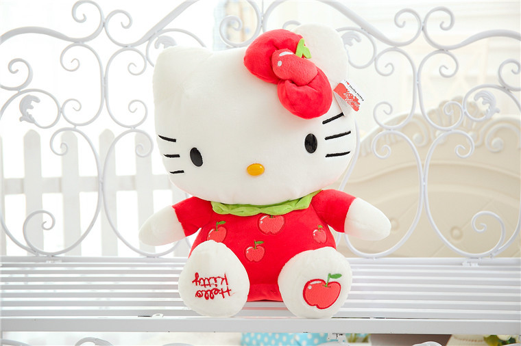 批发hello kitty猫公仔 kt猫毛绒玩具 水果系凯蒂猫咪玩偶