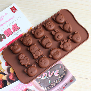 厂家直销 新款推荐韩国可爱连12生肖卡通造型巧克力模冰格模