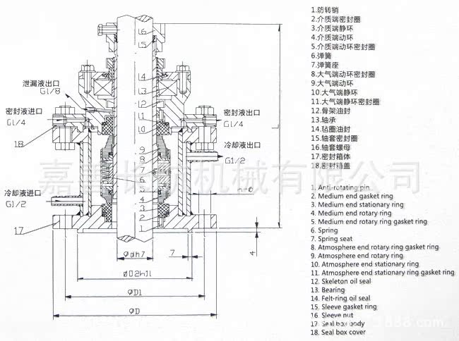 206釜用机械密封