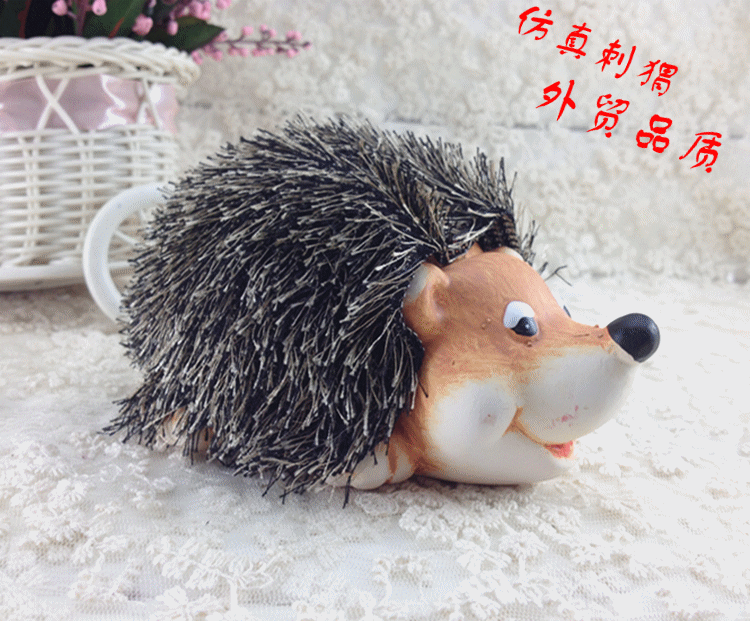 树脂刺猬储钱罐 小礼品 仿真小刺猬 家居摆设 zakka杂货