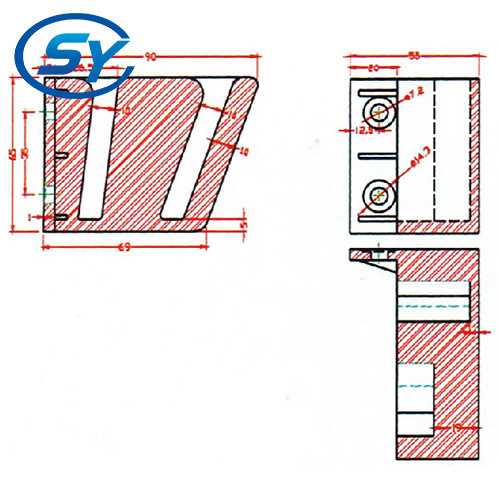 雙槽玻璃PP插架SY-631圖紙