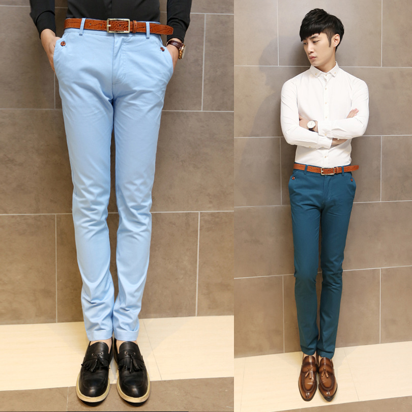 春秋男装林弯弯韩版修身英伦男士小脚裤西裤陈冠希潮男休闲长裤子 图片_高清大图 - 阿里巴巴