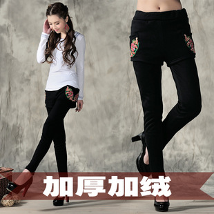 批发采购打底裤-<em>民族风女装</em> 女式绣花<em>短裤</em>打底