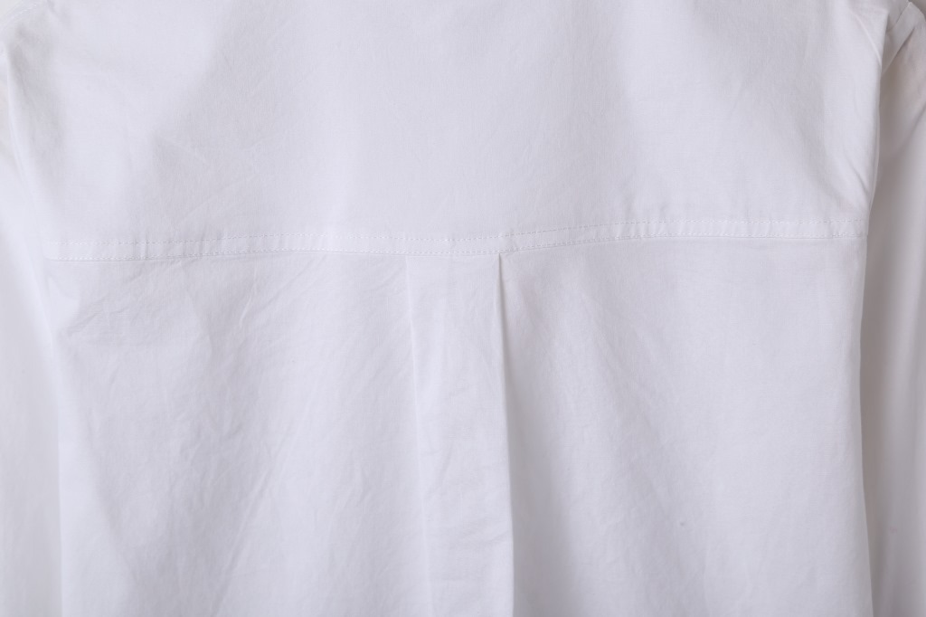 复古小圆领白衬衫