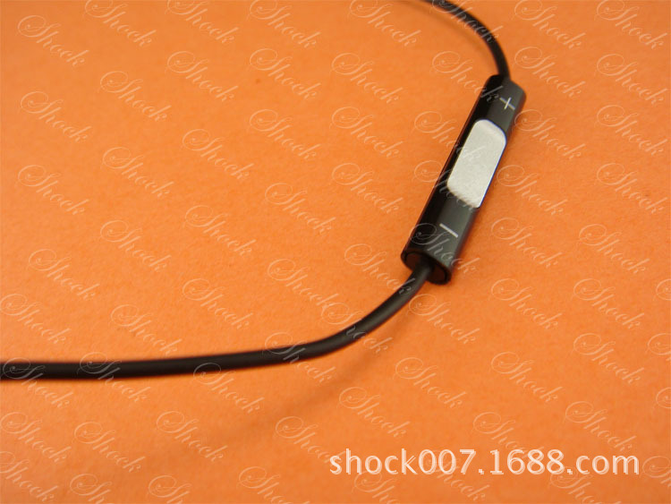 苹果黑色线控耳机diy线iphone3gs 4 4s 5耳机线音量调节镀金插头