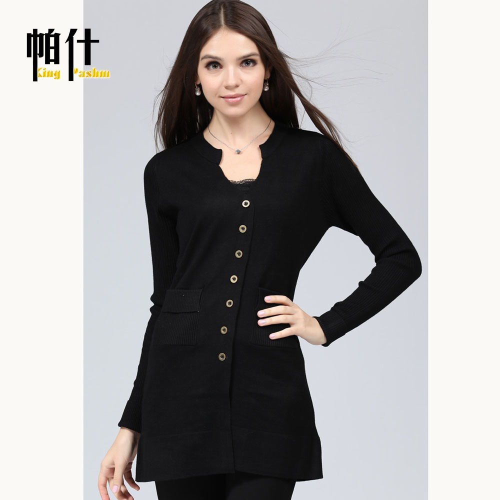 批发零售新款<em>女士</em>中<em>长款</em>立领羊绒<em>羊毛衫</em> 针织