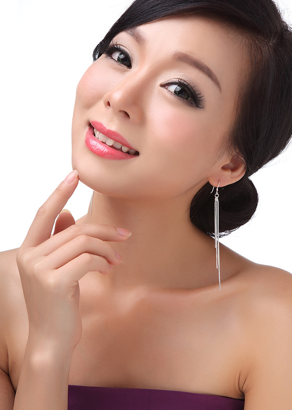 韩国时尚气质925纯银耳环超长款三线夸张流苏耳坠女饰品礼物