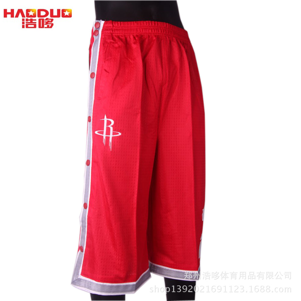 批发红色<em>运动短裤男款休闲</em>大<em>短裤</em>网眼篮球<em>短裤</em>