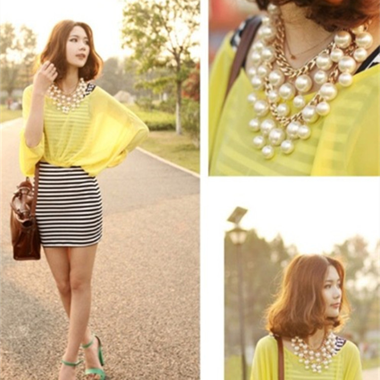 热播美剧<em>破产姐妹同款项链</em> 大牌多层珍珠女项