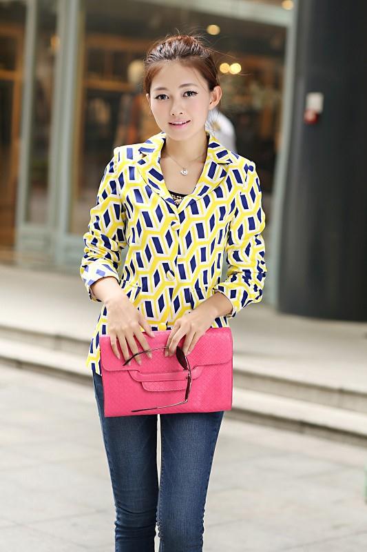 批发采购小西装-明星范冰冰同款菱形格子印花