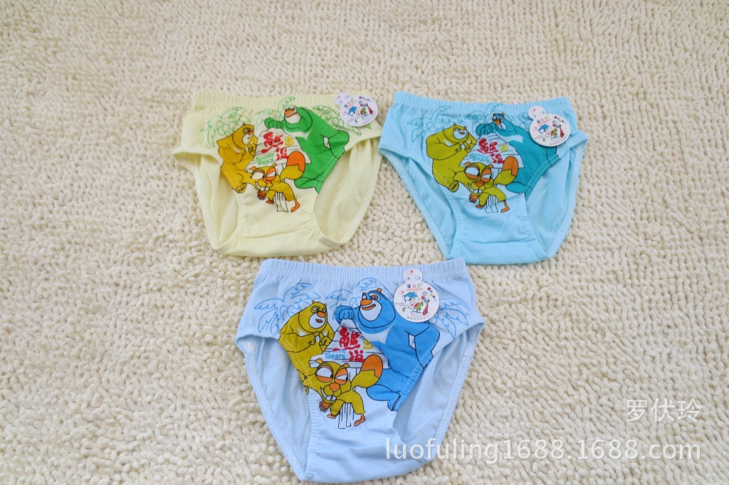 2014新款 儿童男款全棉卡通三角裤 <em>短裤 L号</em> 图