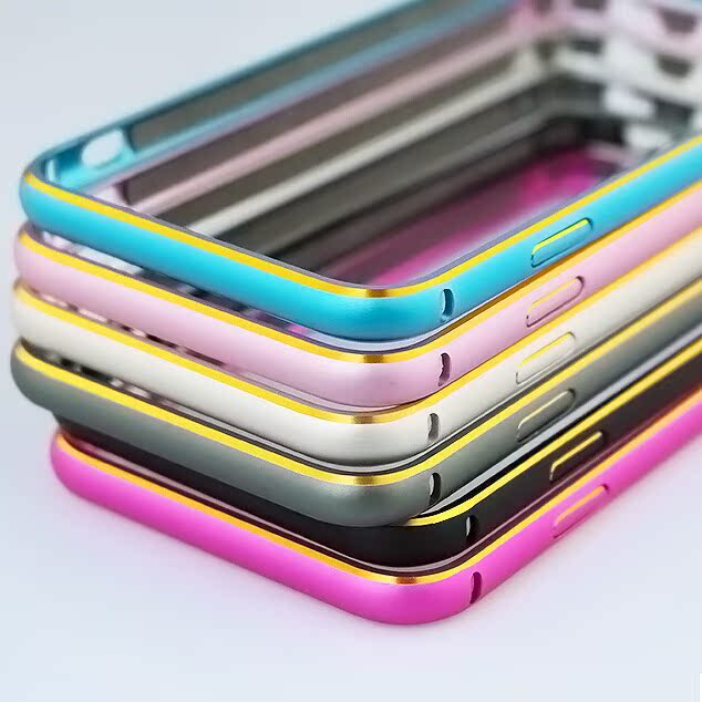 iPhone6金属边框保护壳苹果6金边双色弧形 海
