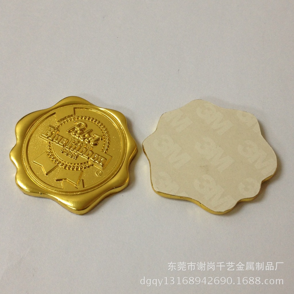 专业高档镭射金属logo贴片制作 拉丝工艺五金