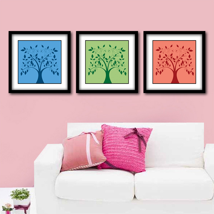 客厅装饰画 装饰画三联 抽象装饰画