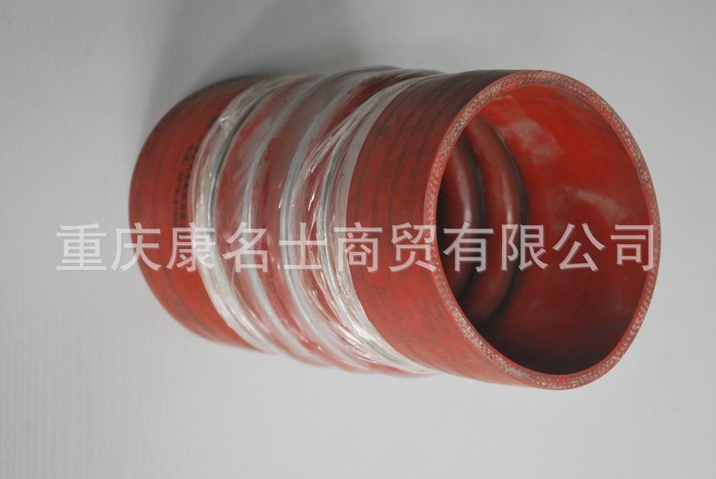 硅胶管的规格KMRG-476++500-胶管内径110XL205内径110X耐酸碱硅胶管,红色钢丝4凸缘3直管内径110XL205XH120X-5