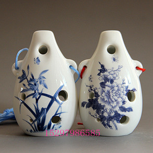 奏类乐器-景德镇古韵六孔AC陶瓷笛 6孔中音C