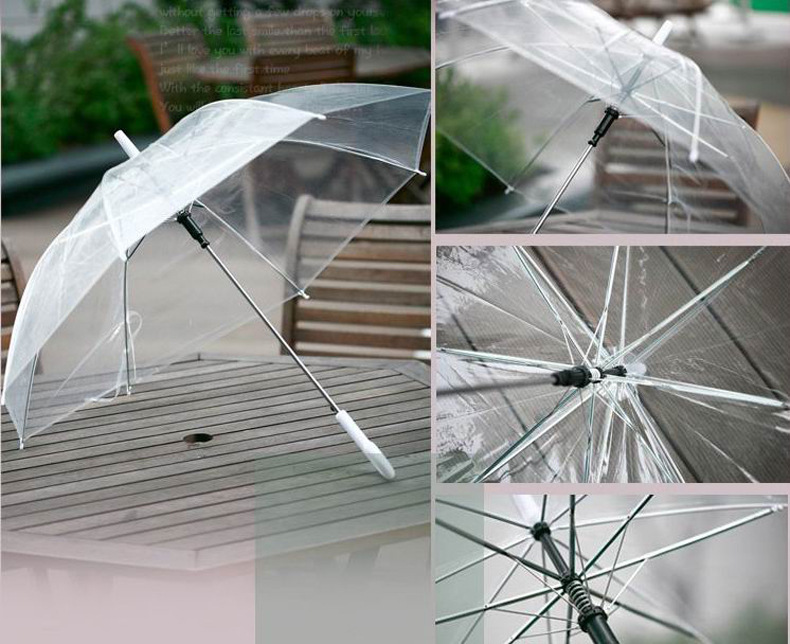 【索菲娜】厂家提供韩版创意直柄都市伞超人气明星时尚透明雨伞