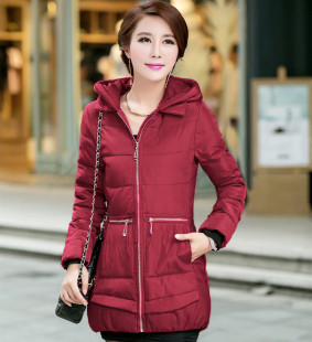 采购女式羽绒服-厂家直销军工装女士中长款羽