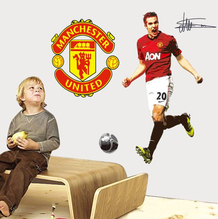 DF9907曼联范佩西 五代可移除PVC墙贴 卧室