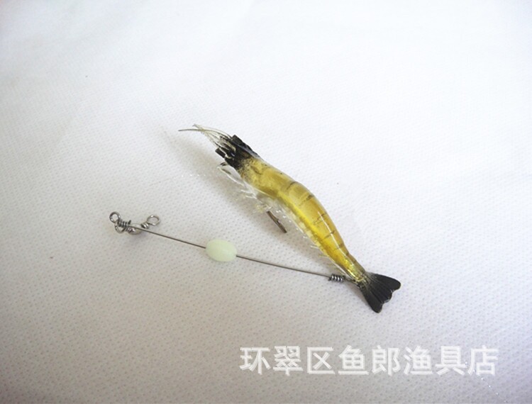 鱼郎特价批发 高仿真带钩软饵虾 路亚专用软虾 仿生饵 假饵 鱼饵