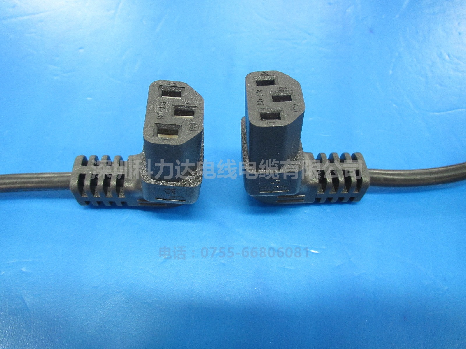 正向90度品字尾+尾部上锡电源线