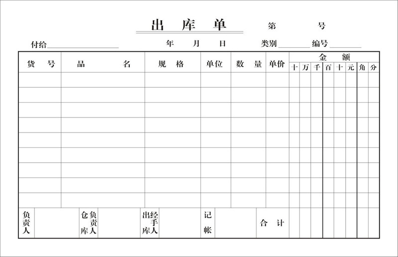 国增品牌无碳票据 a623 32k三联20份 出库单