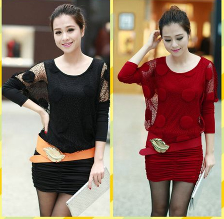 <em>春季</em>新款<em>女装</em>时尚假<em>两件套</em>修身显瘦包臀蝙蝠长