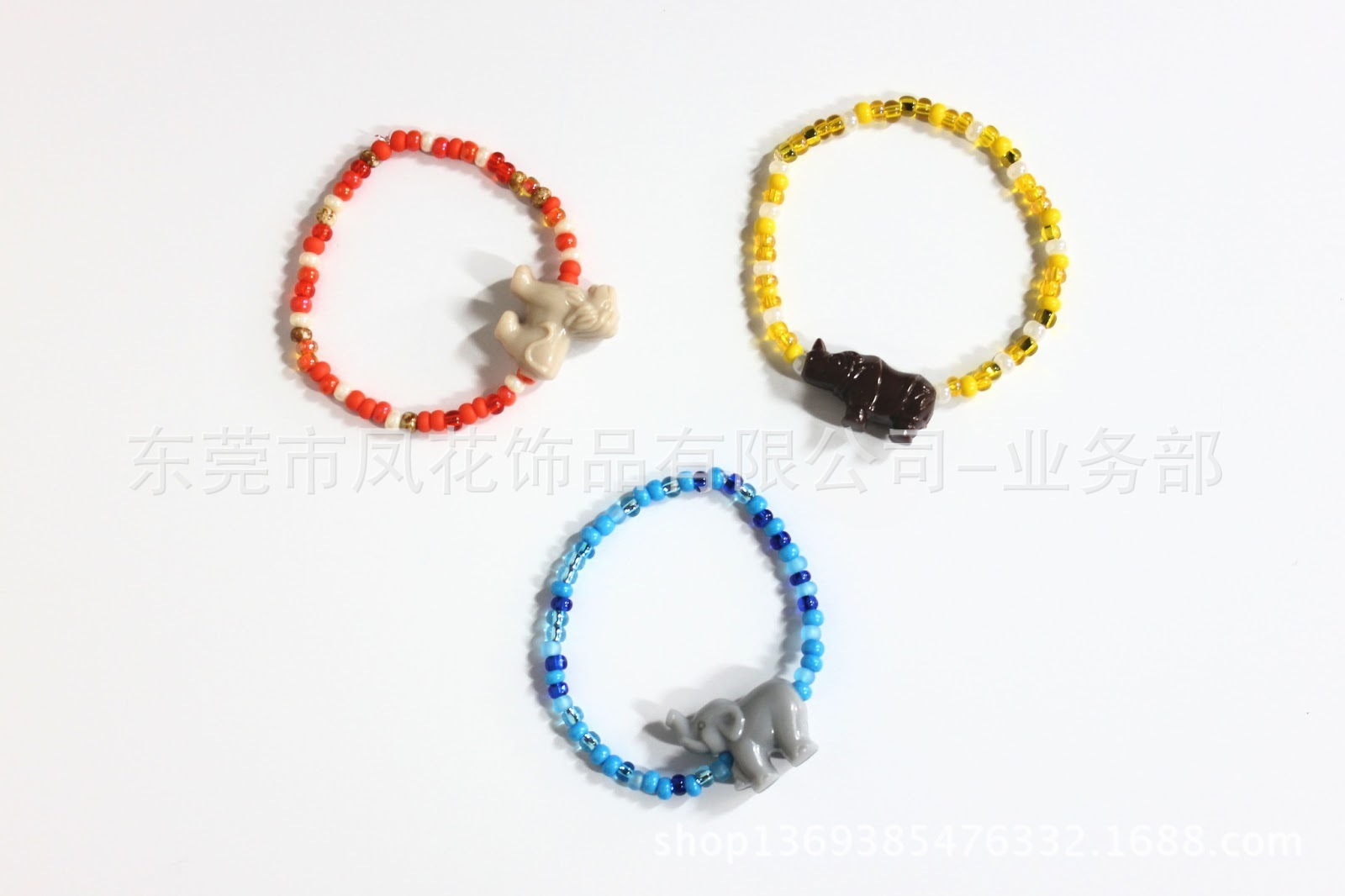 lion rhino and elephant bracel