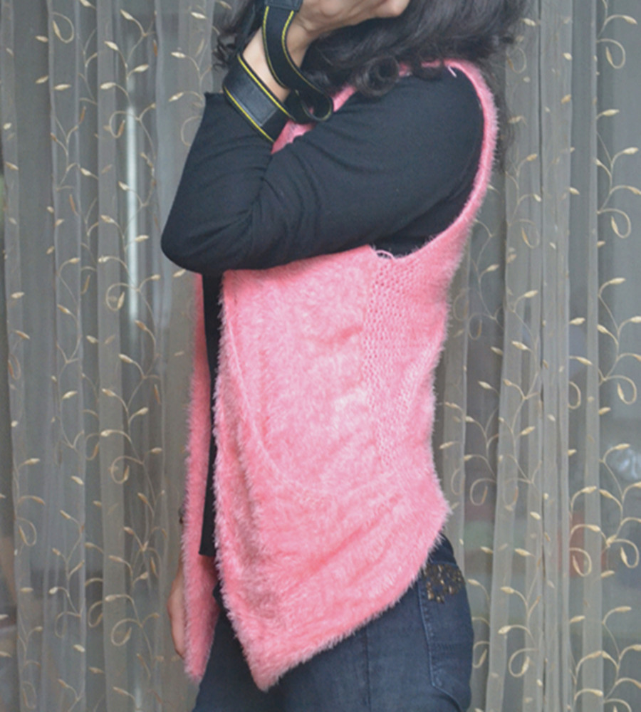 批发采购<em>女式</em>马甲背心-<em>春款马海毛</em>长毛 无袖针