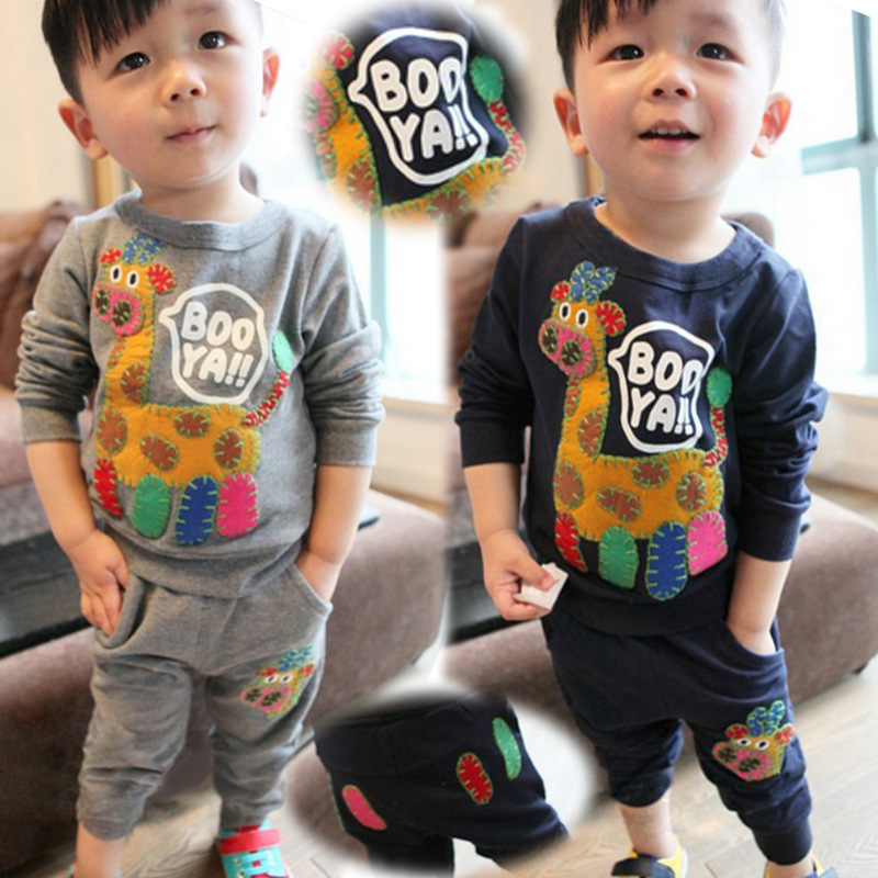 【2014春夏新款童套装 <em>男</em>童装<em>小童</em>小鹿图案贴