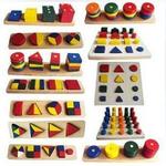 蒙特梭利蒙氏教具12件套 木制早教幼兒童益智玩具