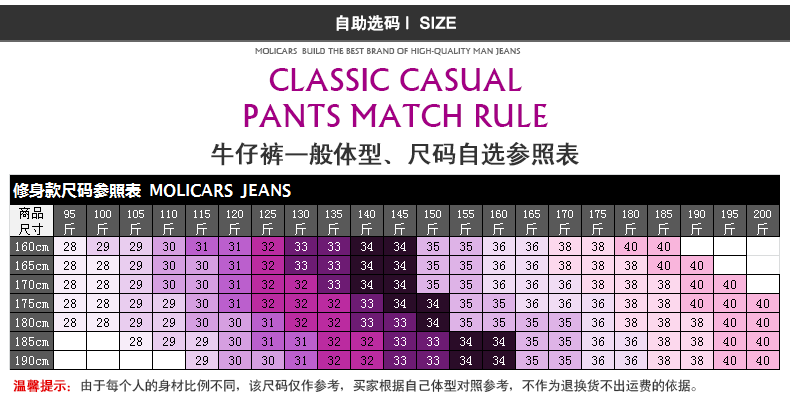Size reference table _ slim