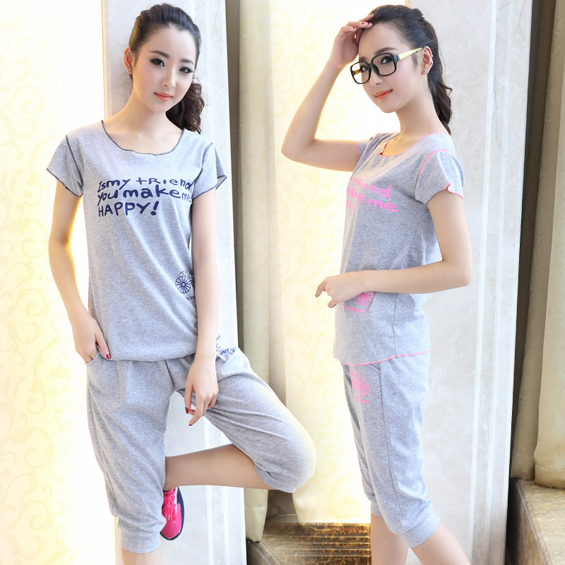 <em>夏季</em>新款<em>韩版</em>时尚休闲<em>运动</em>套装 <em>运动</em>装 女装运
