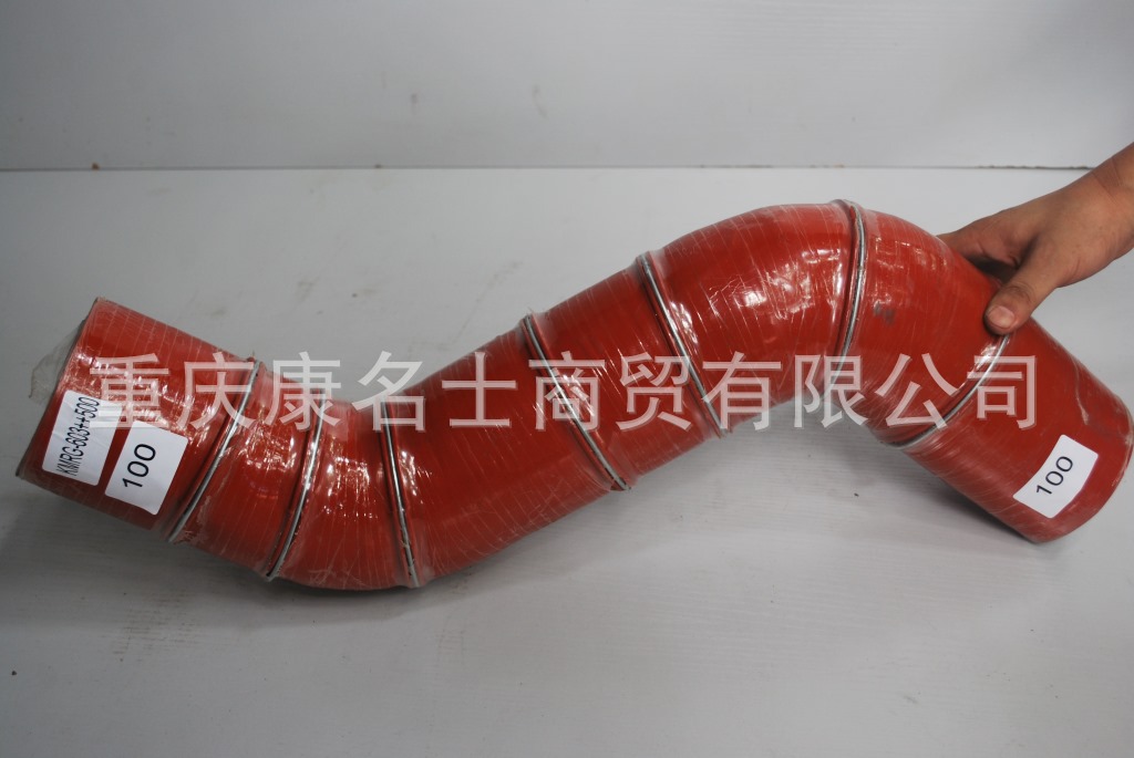 柔性高压胶管KMRG-603++500-弯管100X100弯管-内径100X硅胶管 耐高温,红色钢丝7凸缘7Z字内径100XL660XL580XH360XH460-10