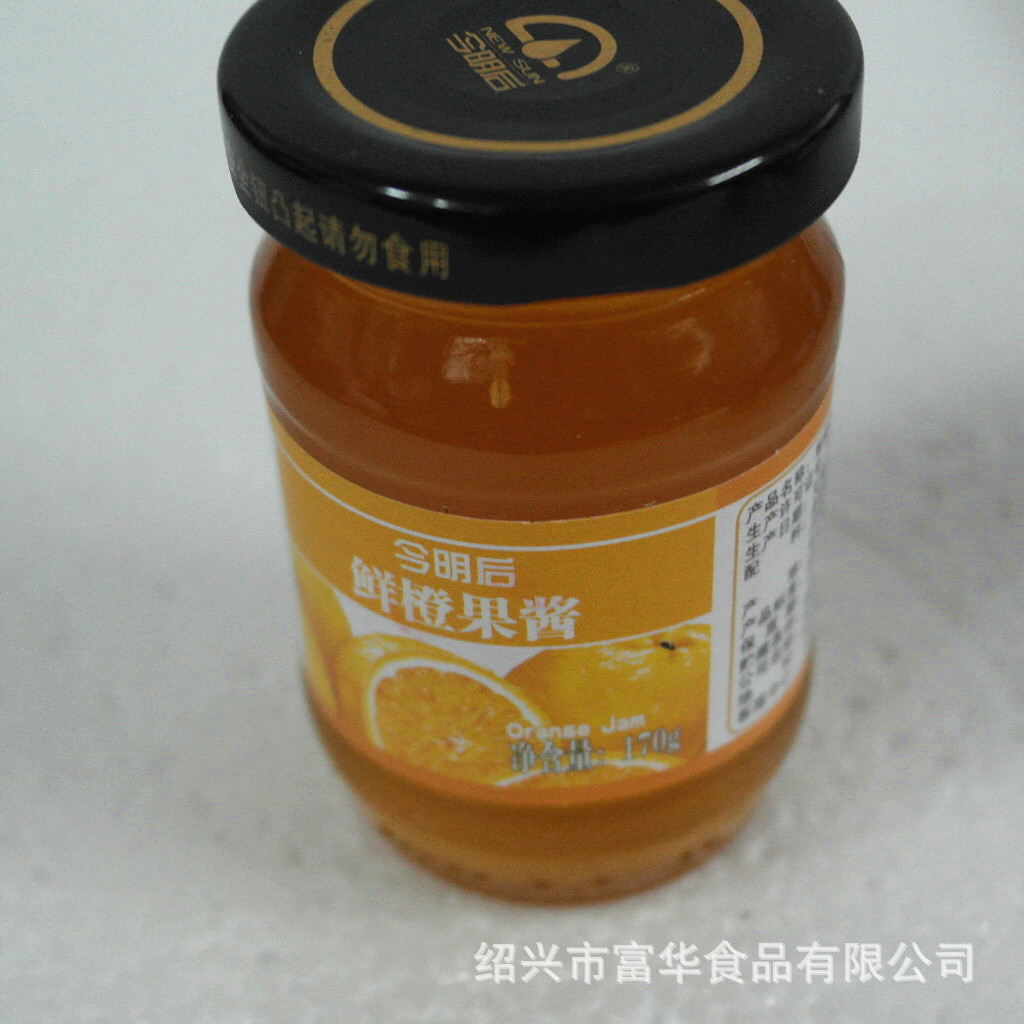 富华食品原料批发 今明后鲜橙果酱 170g 图片