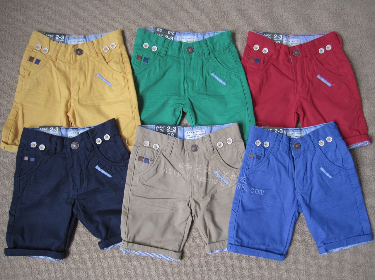 ZARA2014<em>夏季</em>新款<em>男童短裤</em> 6色帅气男装<em>背带</em>