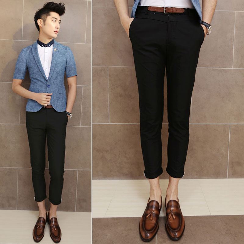 夏装新款男士<em>九分裤</em>男士百搭<em>九分裤</em>时尚男装纯