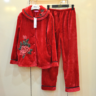 <em>睡衣</em>、家居服-<em>霓彩儿</em>秋<em>冬季</em>女士加厚超柔<em>睡衣</em>