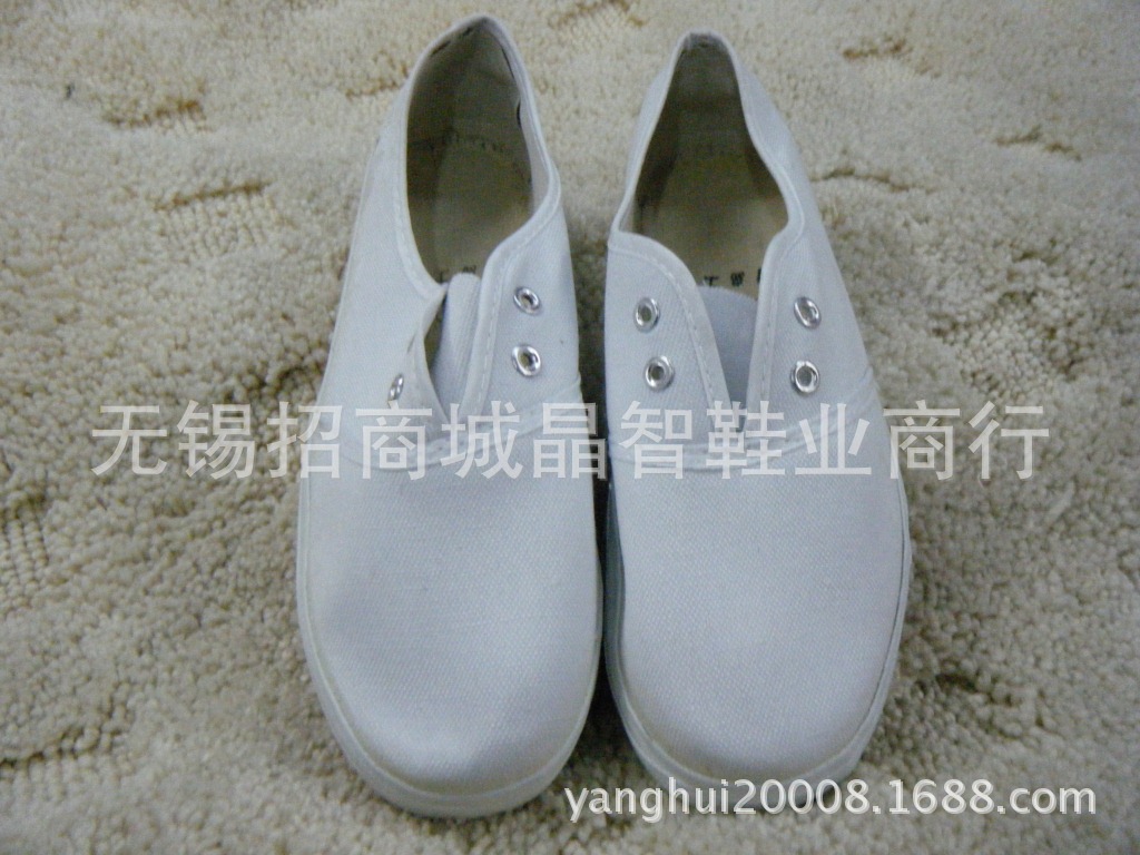 批发大白网鞋 武术体操鞋 男女儿童帆布鞋系带白鞋 厂家直销