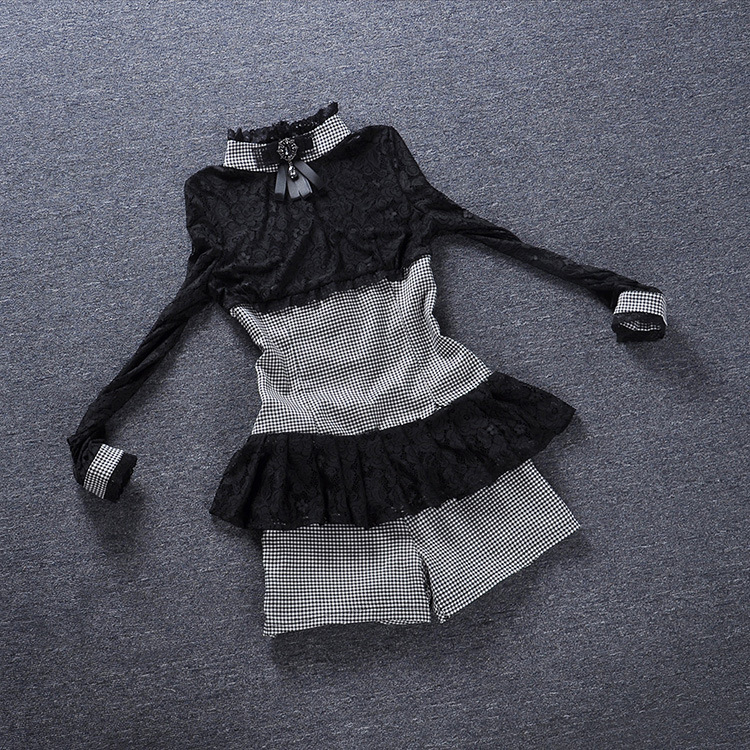 014春款女装<em>套装</em> 欧洲站长袖打底<em>衣短裤套装</em> 