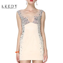 找相似款-LEEDY欧美明星晚装挂脖伴娘裙敬酒