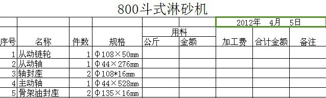 斗式淋砂机明细6