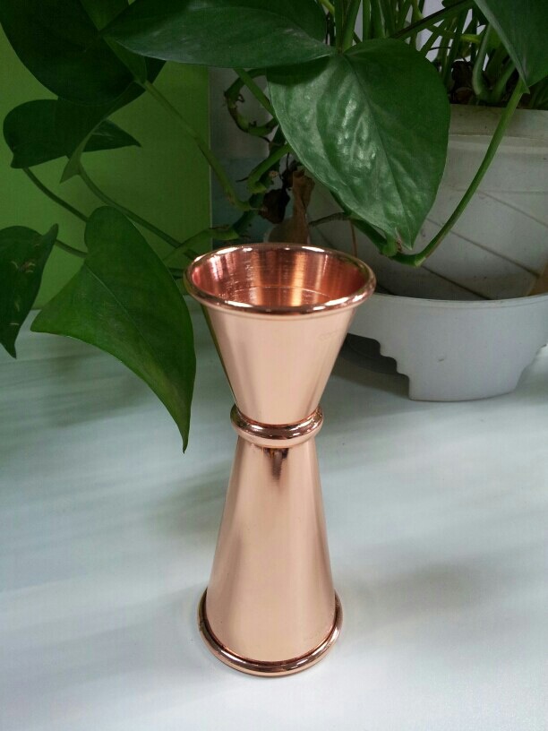 电镀红铜不锈钢量杯 25/50m l 量酒杯镀铜环保热销