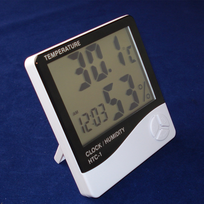 【厂家供应 家庭室内外温湿度计 温度湿度时间