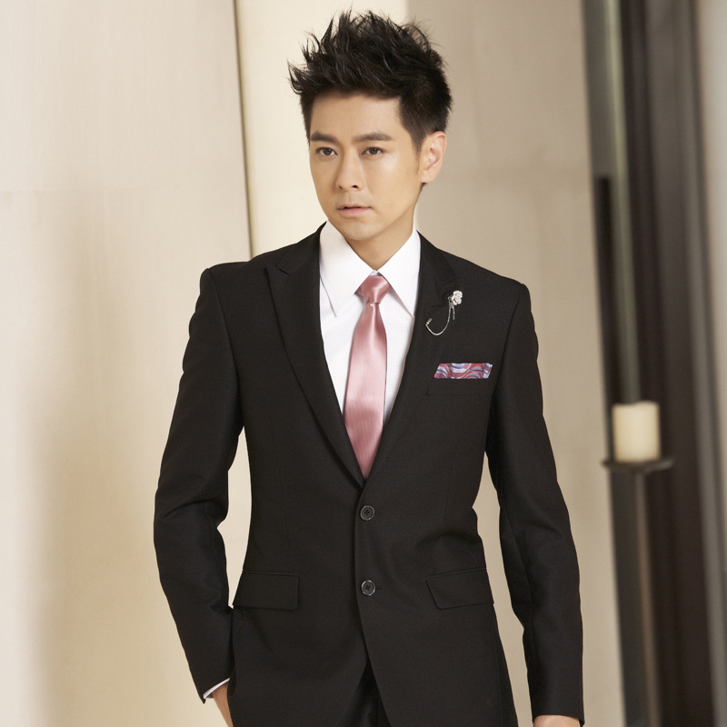 诚邀加工 男士西服套装 商务休闲西装男修身结