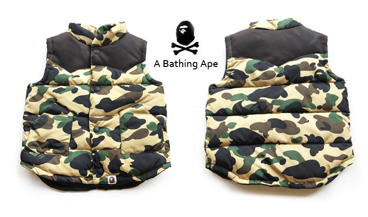 <em>1件</em>代发- 2014 春款儿童<em>棉马甲</em> 男女童韩版迷彩