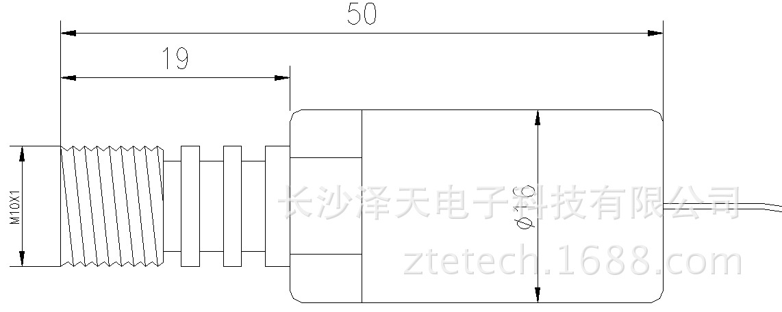 ZPM130溅射膜压力传感器结构图