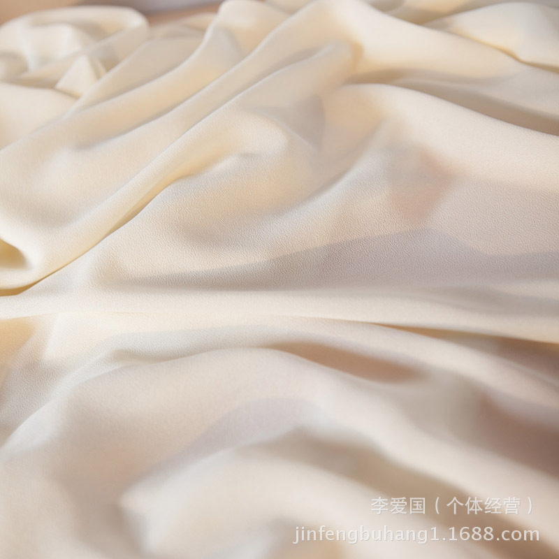 【JF-01】珍珠雪纺 100%聚酯纤维 超薄夏装面