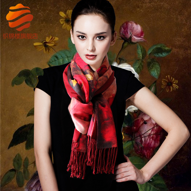 织锦楼<em>品牌</em>2013夏季新款<em>女士</em>真丝<em>围巾</em> %桑蚕